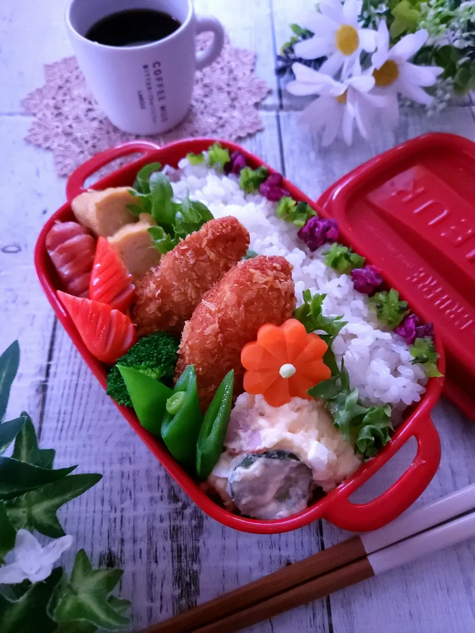 Snapdishの料理写真:ささみフライ弁当|sugar beansさん