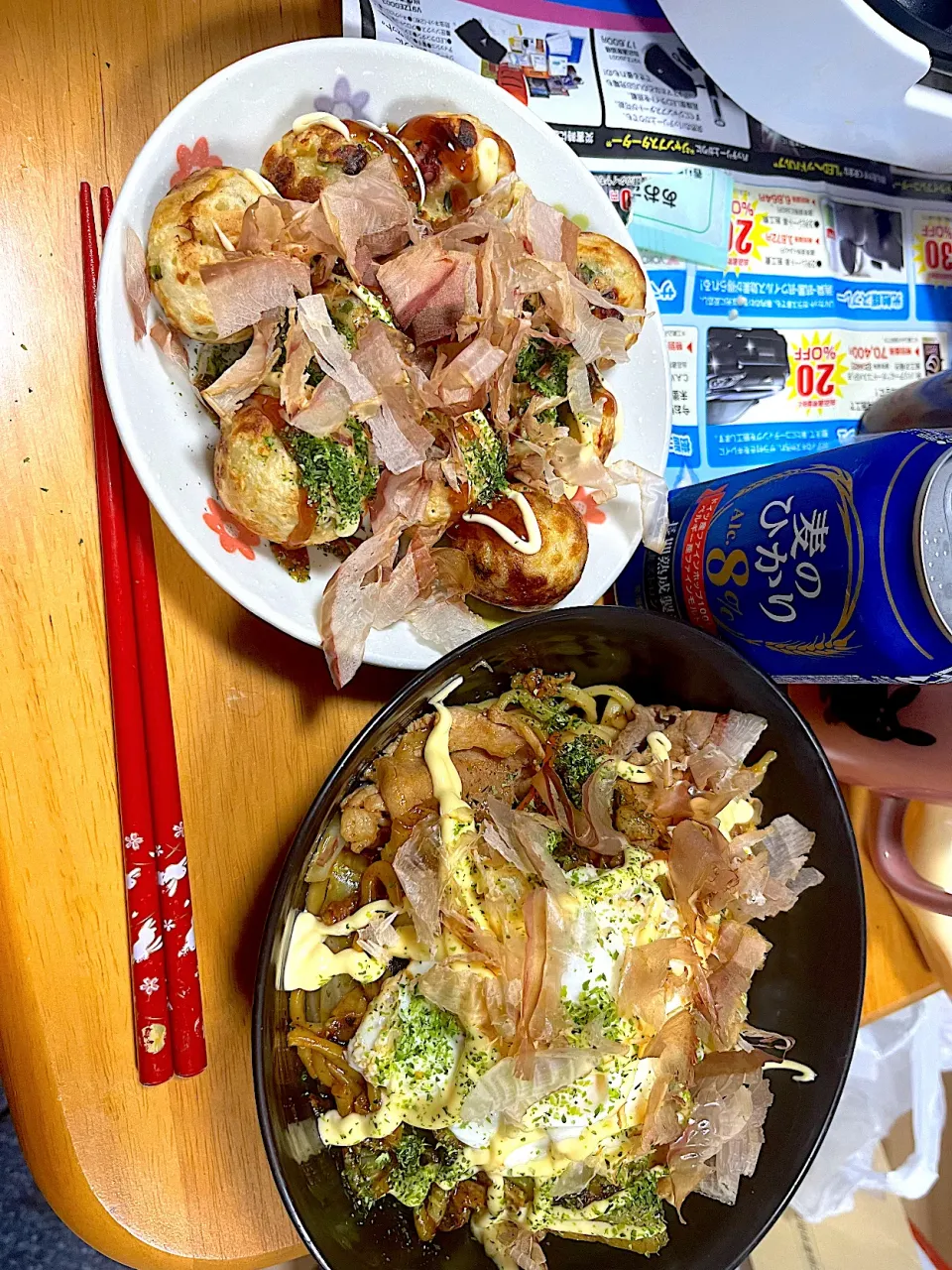 たこ焼きと焼きそばパーティー🎉🥳|モモ&ハーブmama🐰🐹🐢🐠❤️さん