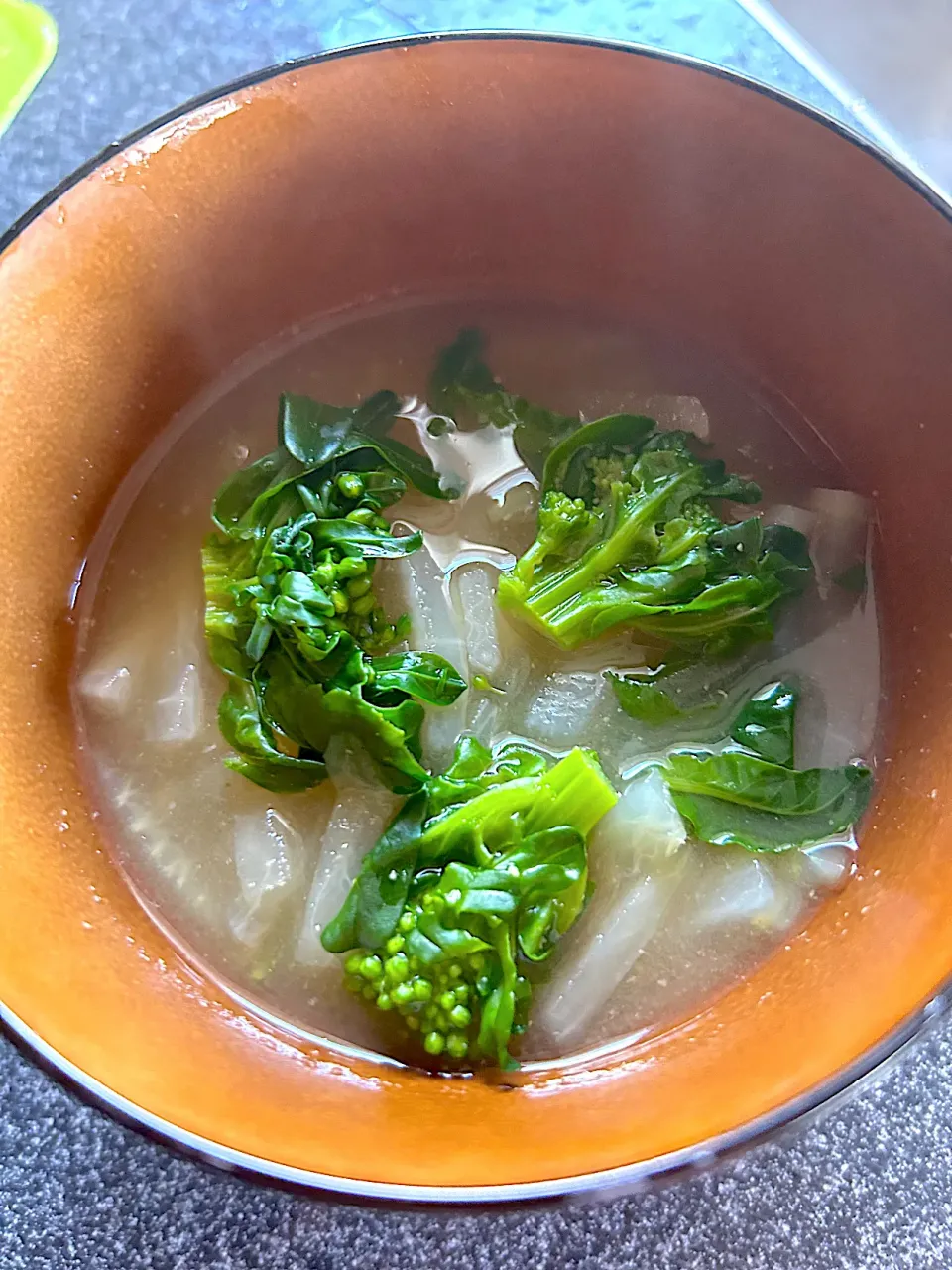 Snapdishの料理写真:ターサイの花のお味噌汁|まみさん