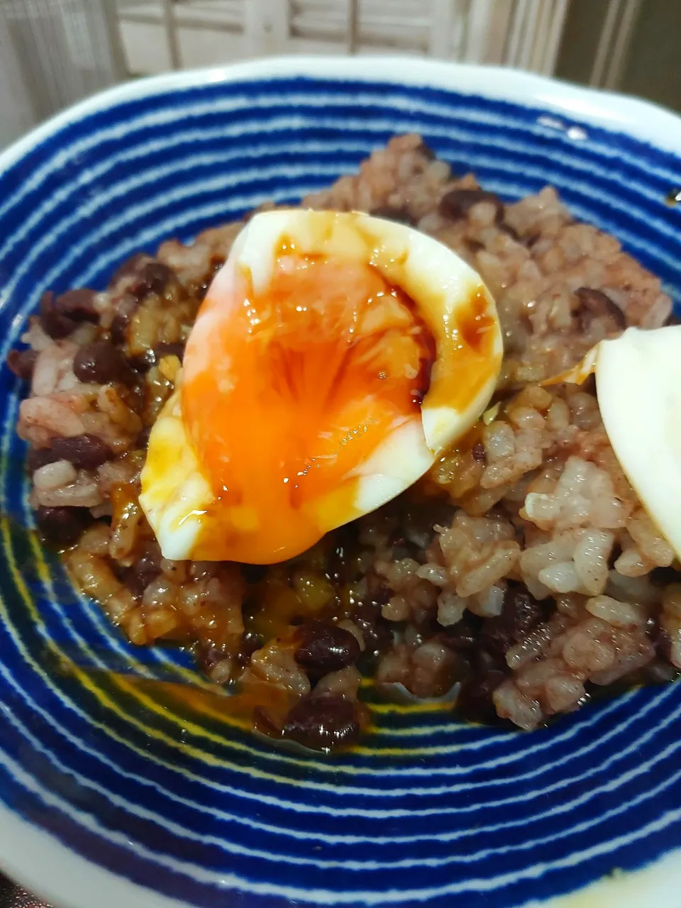 小豆粥と半熟たまご😋🙆|🐧ペンギン2さん