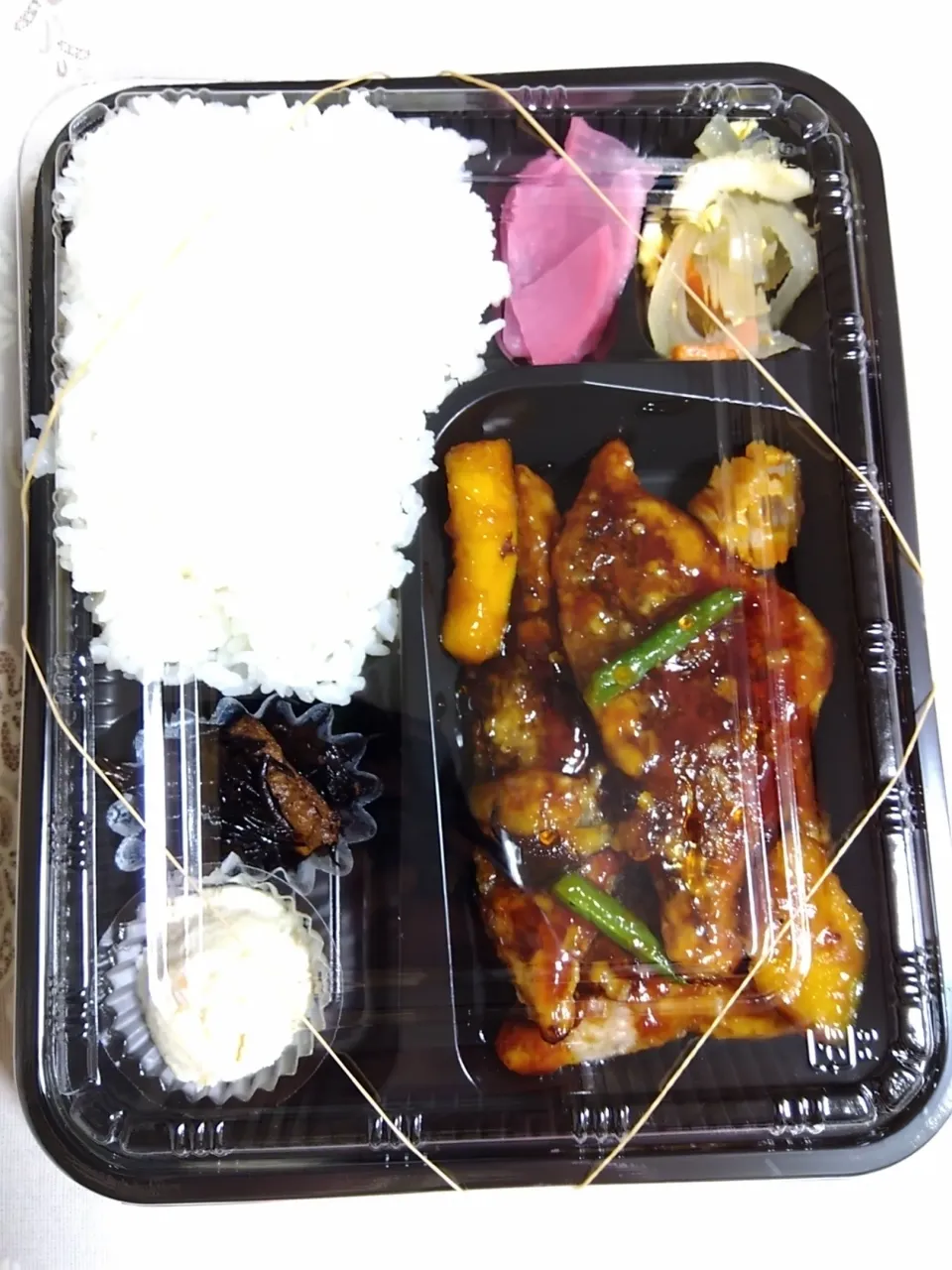 白身魚野菜黒酢あんのお弁当|m.rafuさん