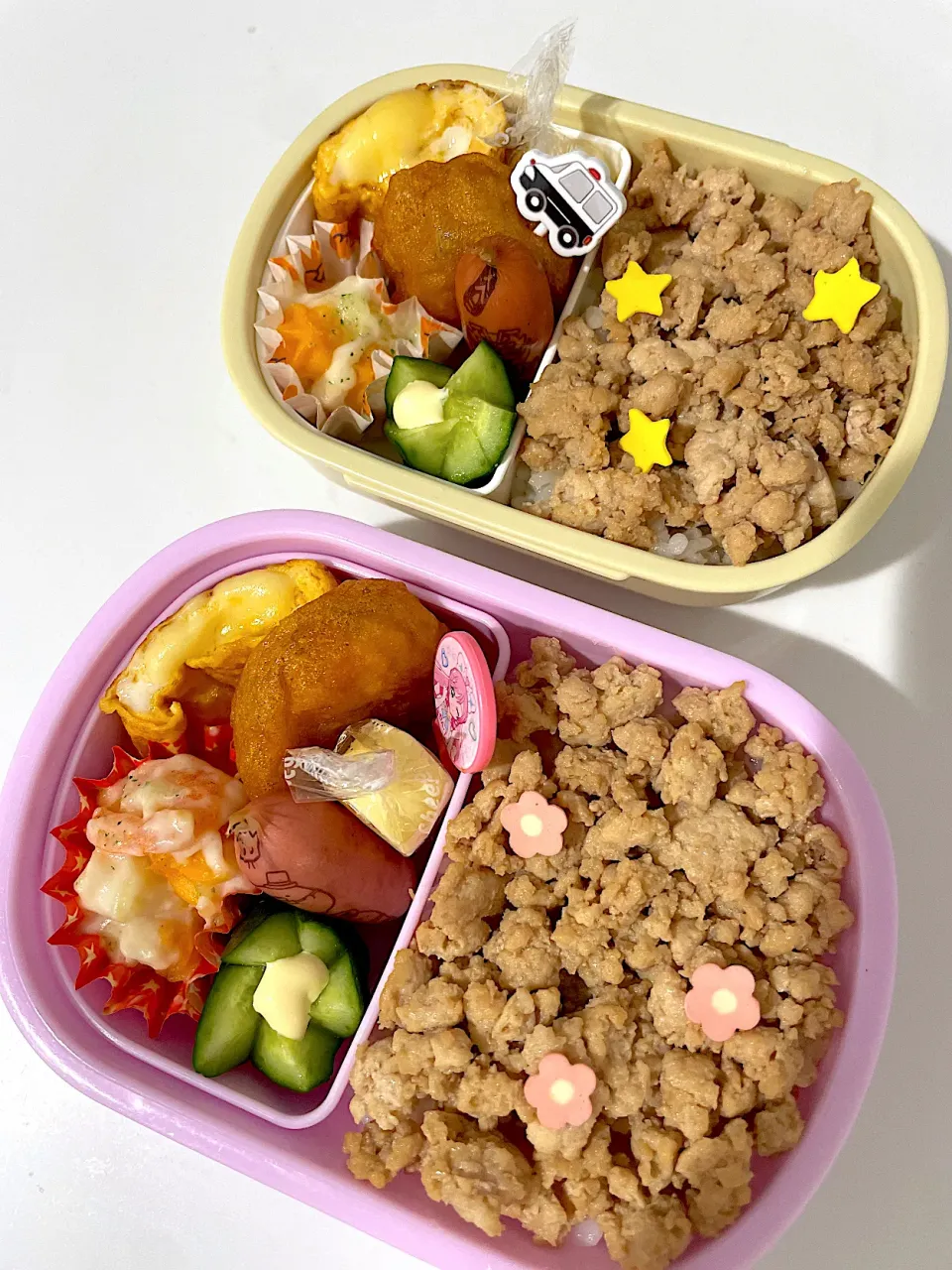 子供弁当🍱そぼろ|mari＊yuakitoさん