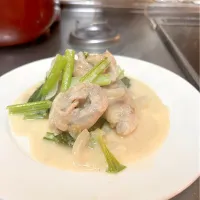 鶏肉と小松菜の軽い煮込み
🇫🇷Ragoût léger de poulet et de komatsuna|トッシ~さん