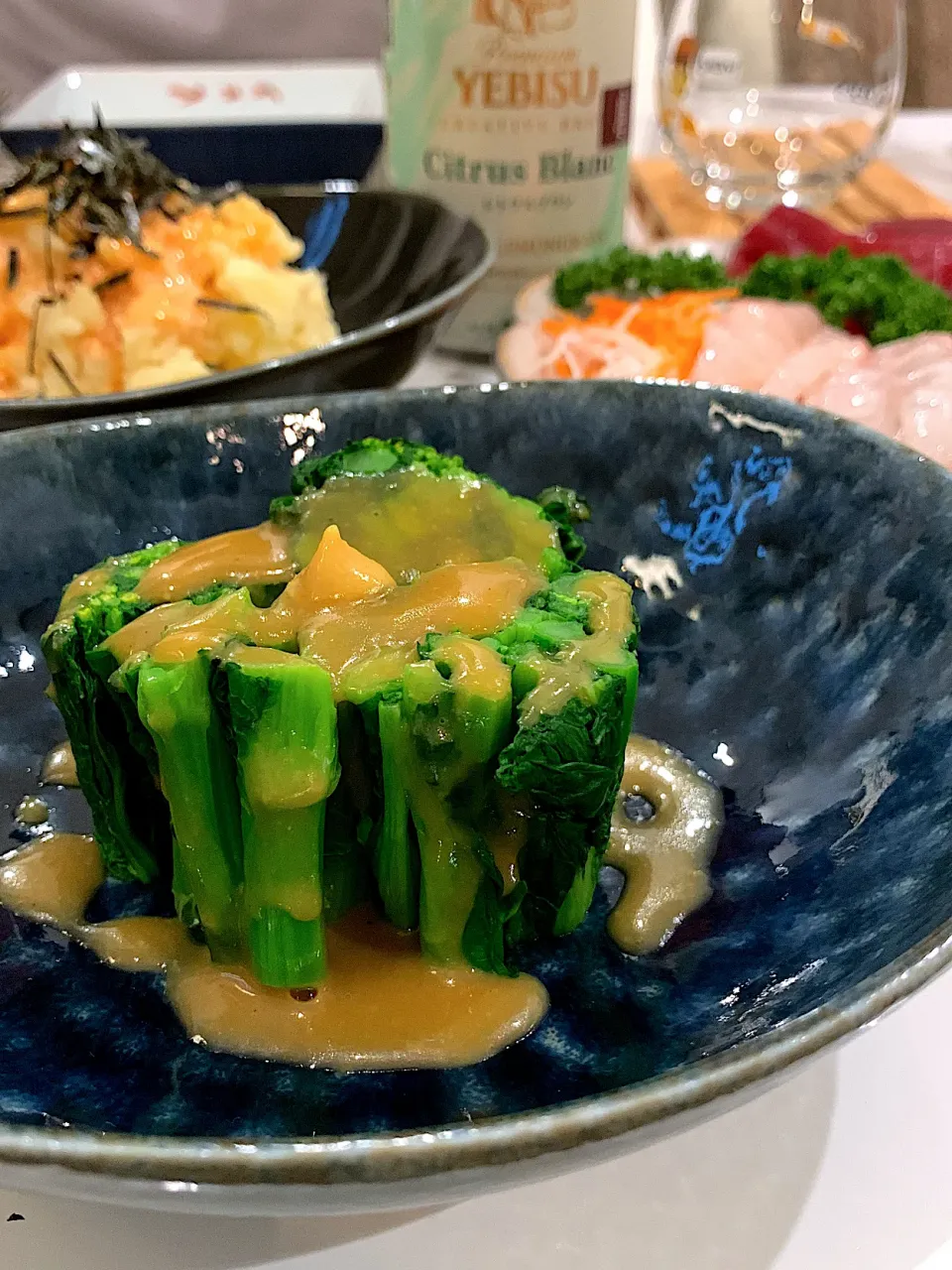 味噌ドレッシングで菜の花の酢味噌和え|ケイさん