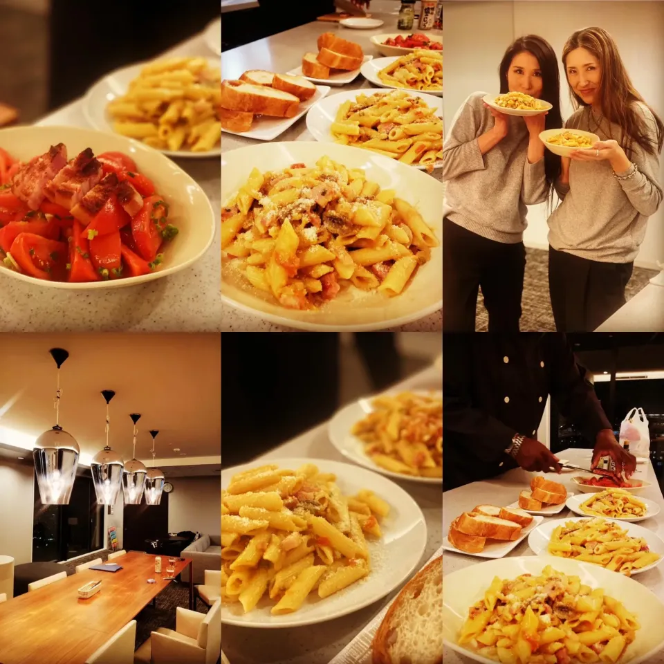 Dinner ! Dinner ! 
Cooking for Mami’s Best Friend Yuka tonight near Shinagawa with a 180c view of the Tokyo Skyline 
Nice place for private parties 
Easy Pasta |Emanuel Hayashiさん