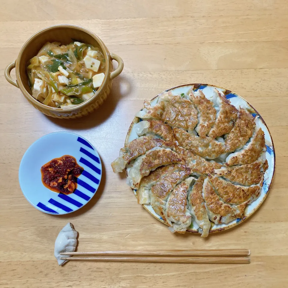 焼き餃子と麻婆豆腐|ちゃみこさん