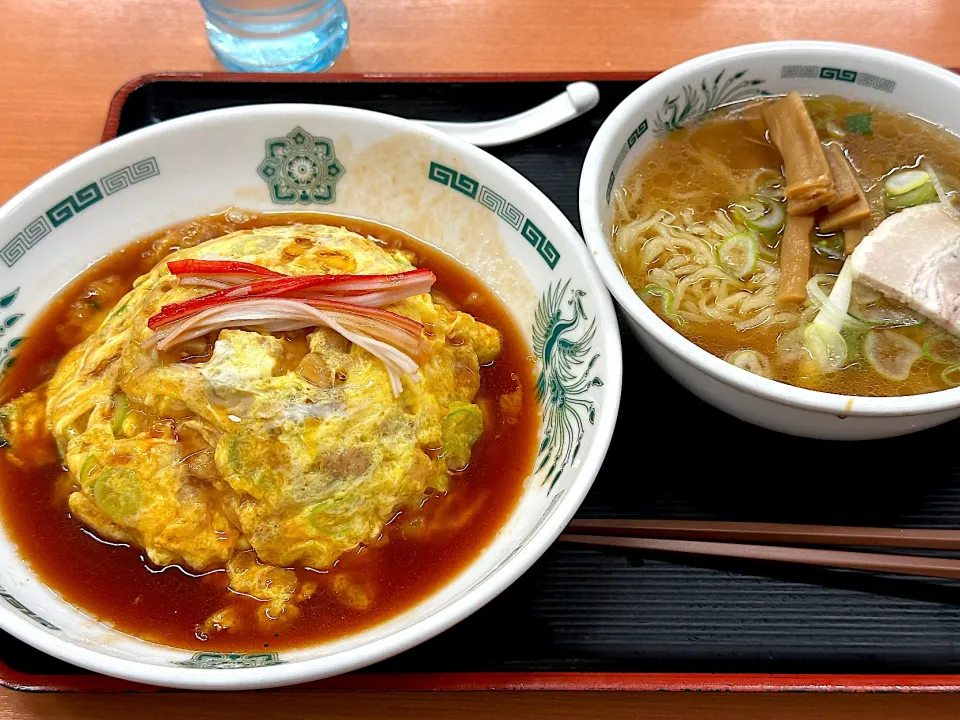 天津飯半ラーメンセット|マハロ菊池さん