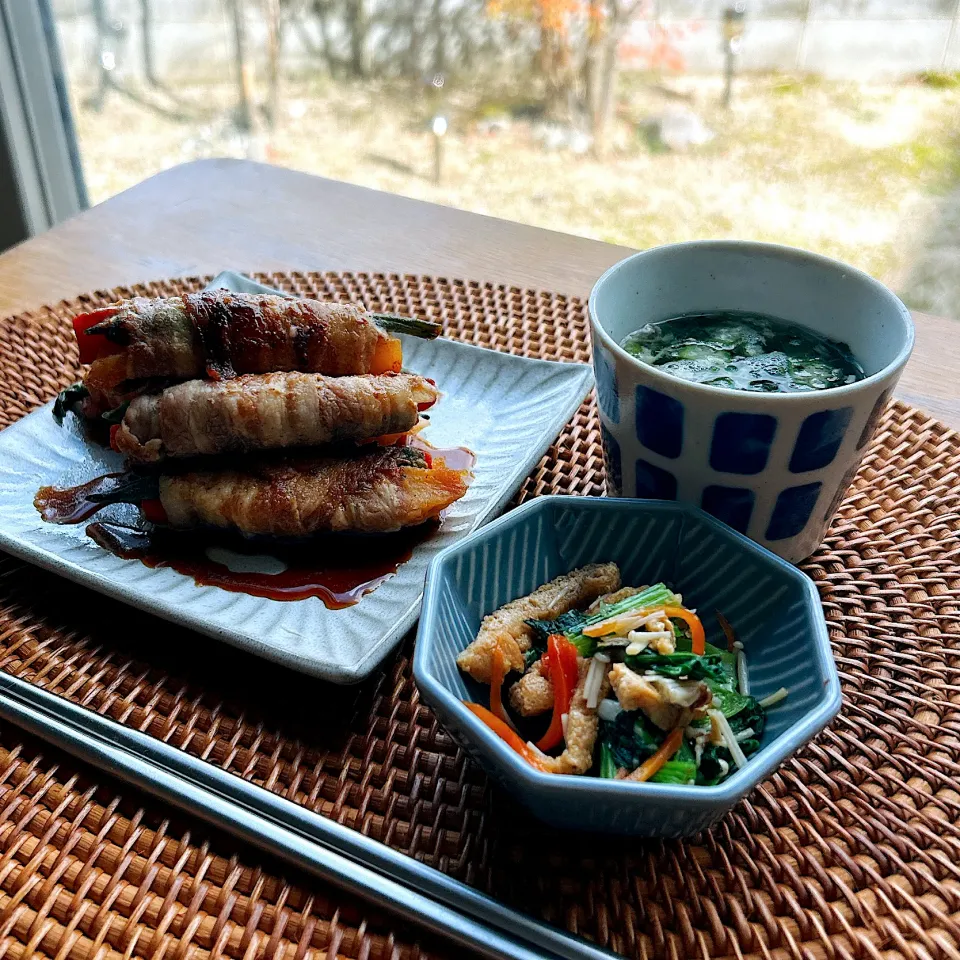 野菜の肉巻き定食✴︎|あやみんさん