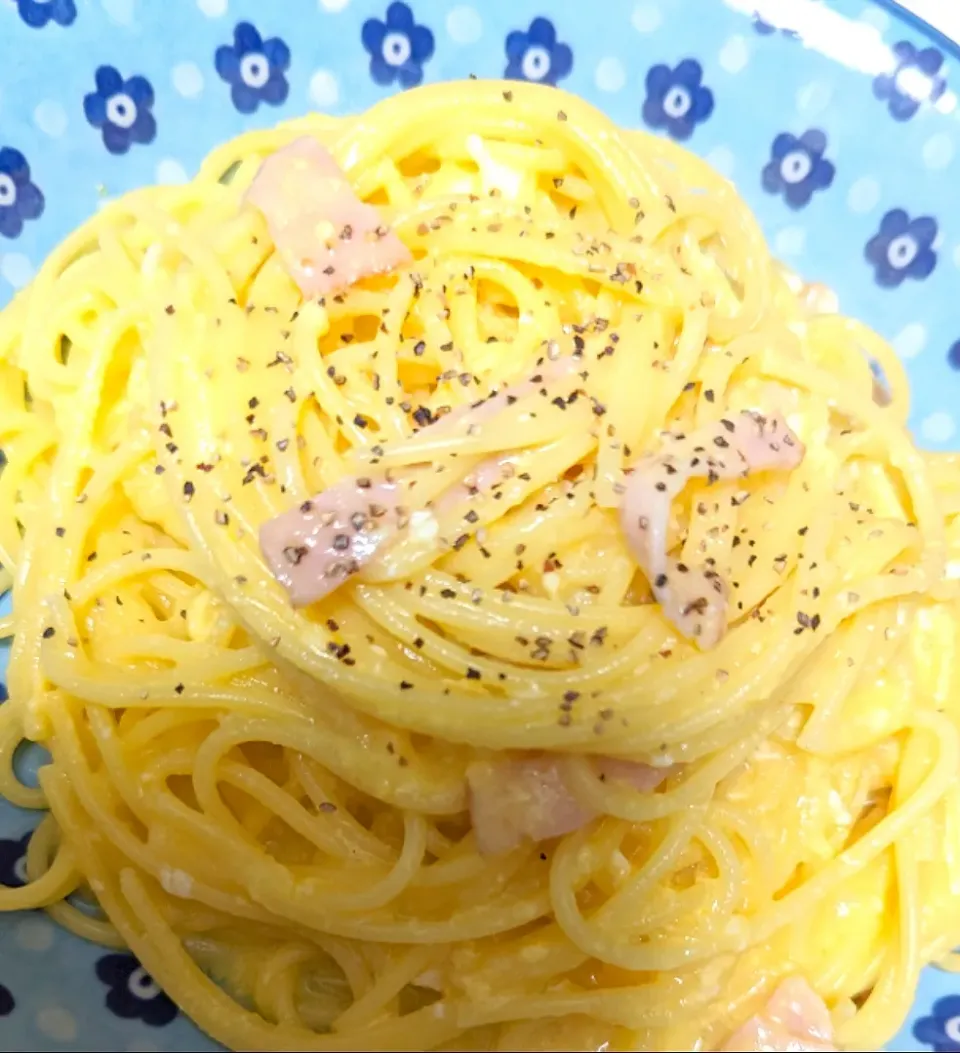 電子レンジでカルボナーラ|つほママさん