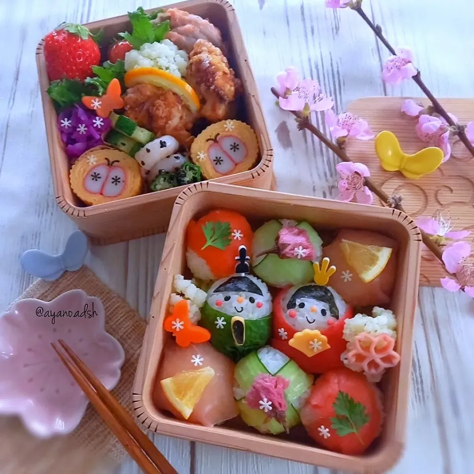 🌸🎎ひな祭り手鞠寿司弁当🌸|ayano.adshさん