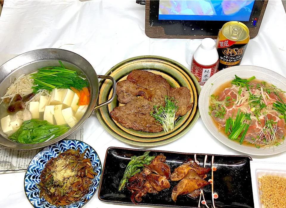 昨日の作業場飯（全部作るのに30分の手抜き料理）|🐈⸒⸒⸒⸒つるのダンス🐈🐾さん