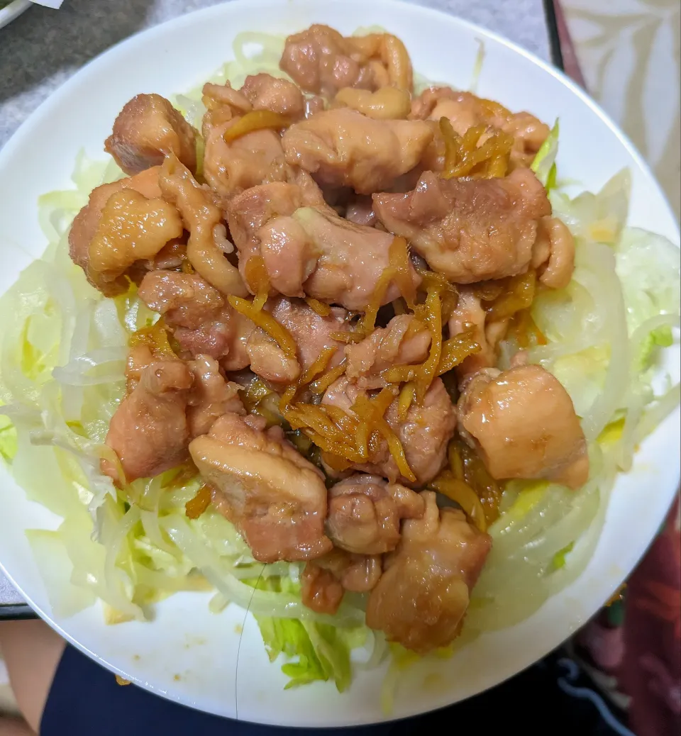 Snapdishの料理写真:鶏肉の甘辛炒め|郁ちゃんさん