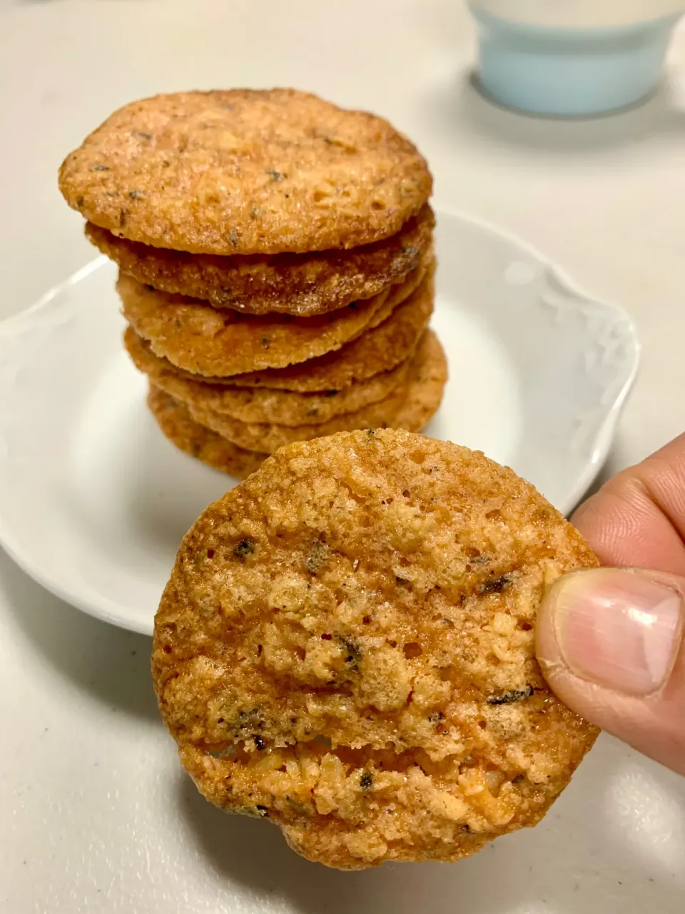 Sakura Cookies w/ Salted Cherry Leaves & Blossom Petals|gonbenさん