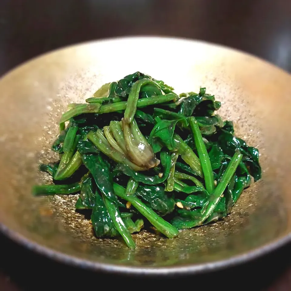 ソントンさんの黒ごまクリームで、ほうれん草の胡麻和え😋🍴💕|きつねさん