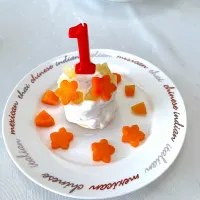 Snapdishの料理写真:1歳の誕生日ケーキ|chieさん