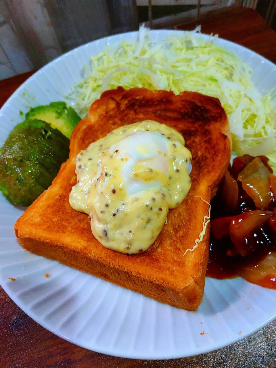 Snapdishの料理写真:今日の朝食

たまご🐣トースト😋🙆
アボカド昆布茶漬け
半熟たまごマヨソースがけ
酢豚|🐧ペンギン2さん