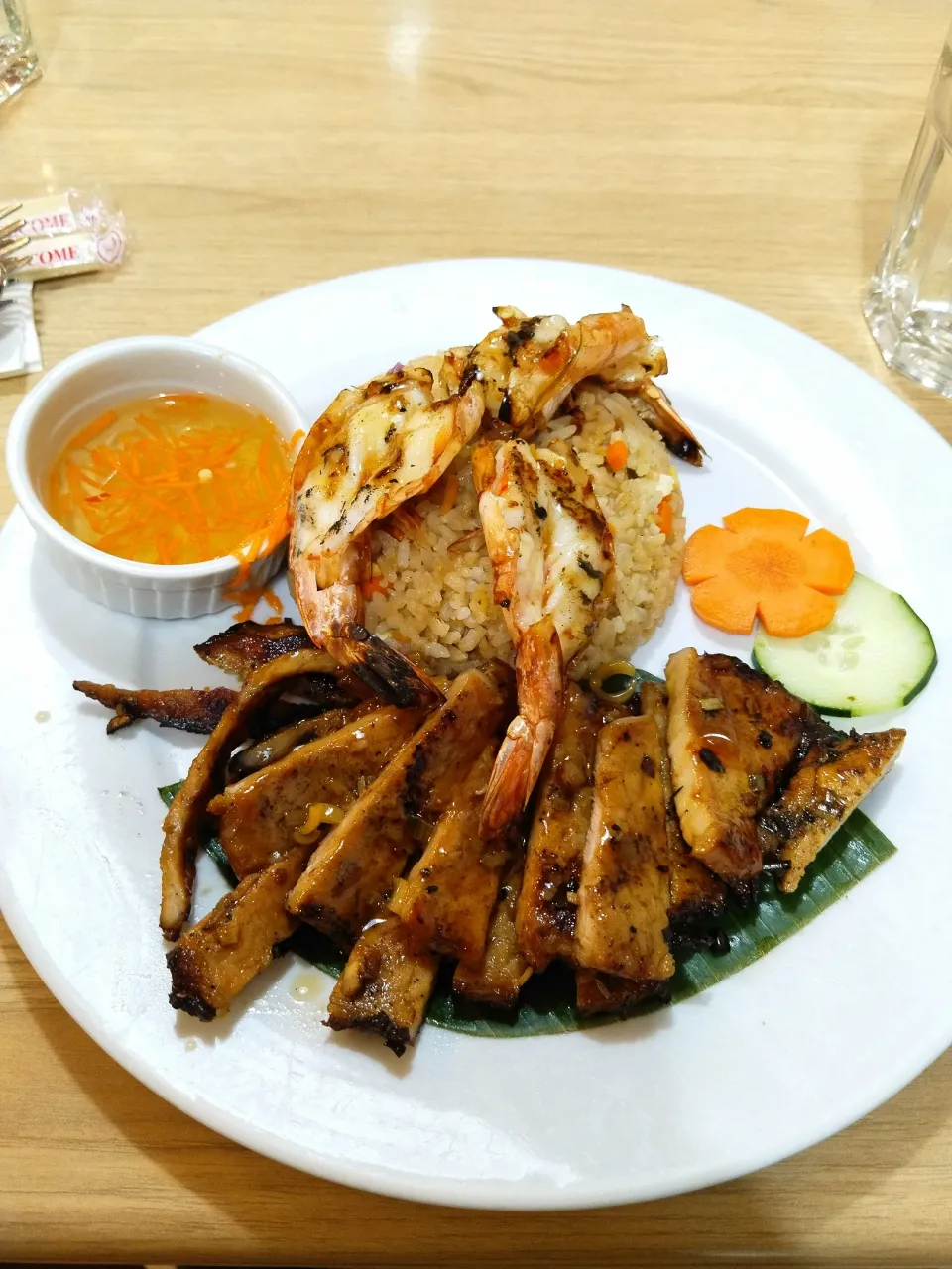 Grilled pork with prawn rice|Mariano Ngさん