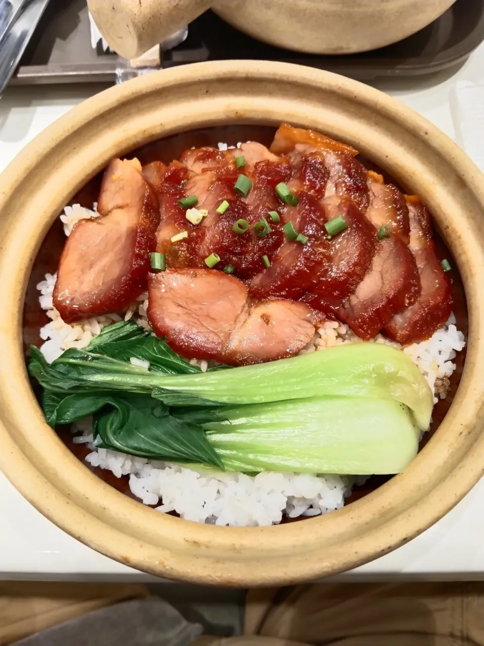 Roasted honey pork vegetable rice|Mariano Ngさん