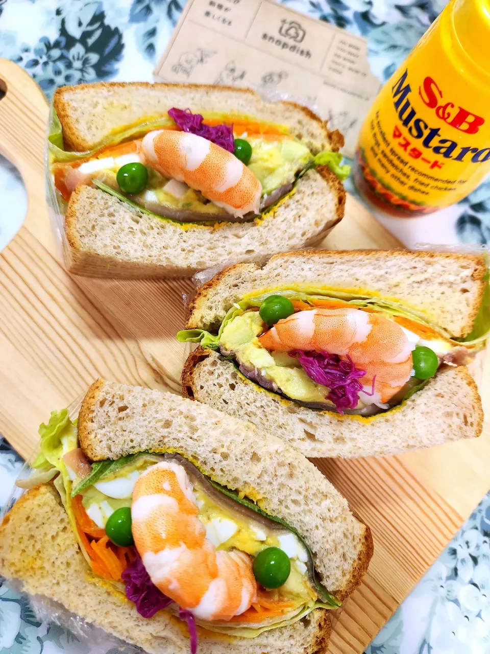 Snapdishの料理写真:🔷アルモンデ🥑アボ卵🐣全粒粉サンド🥪🔷|@きなこさん