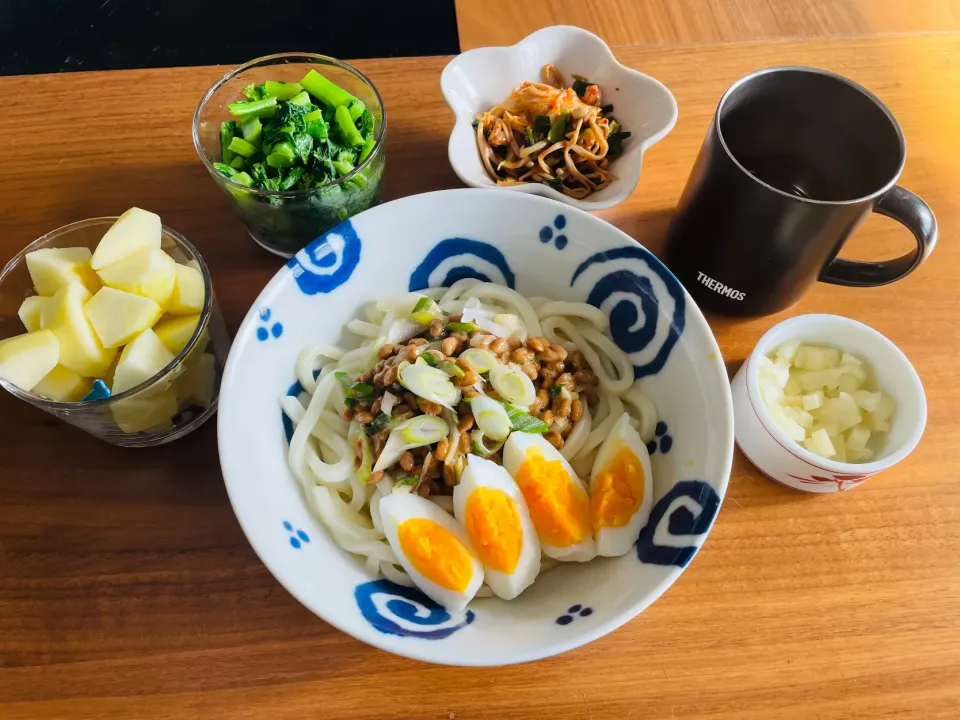 Snapdishの料理写真:20240302🍙旦那さんのおひるごはん🥩|akiyo22さん