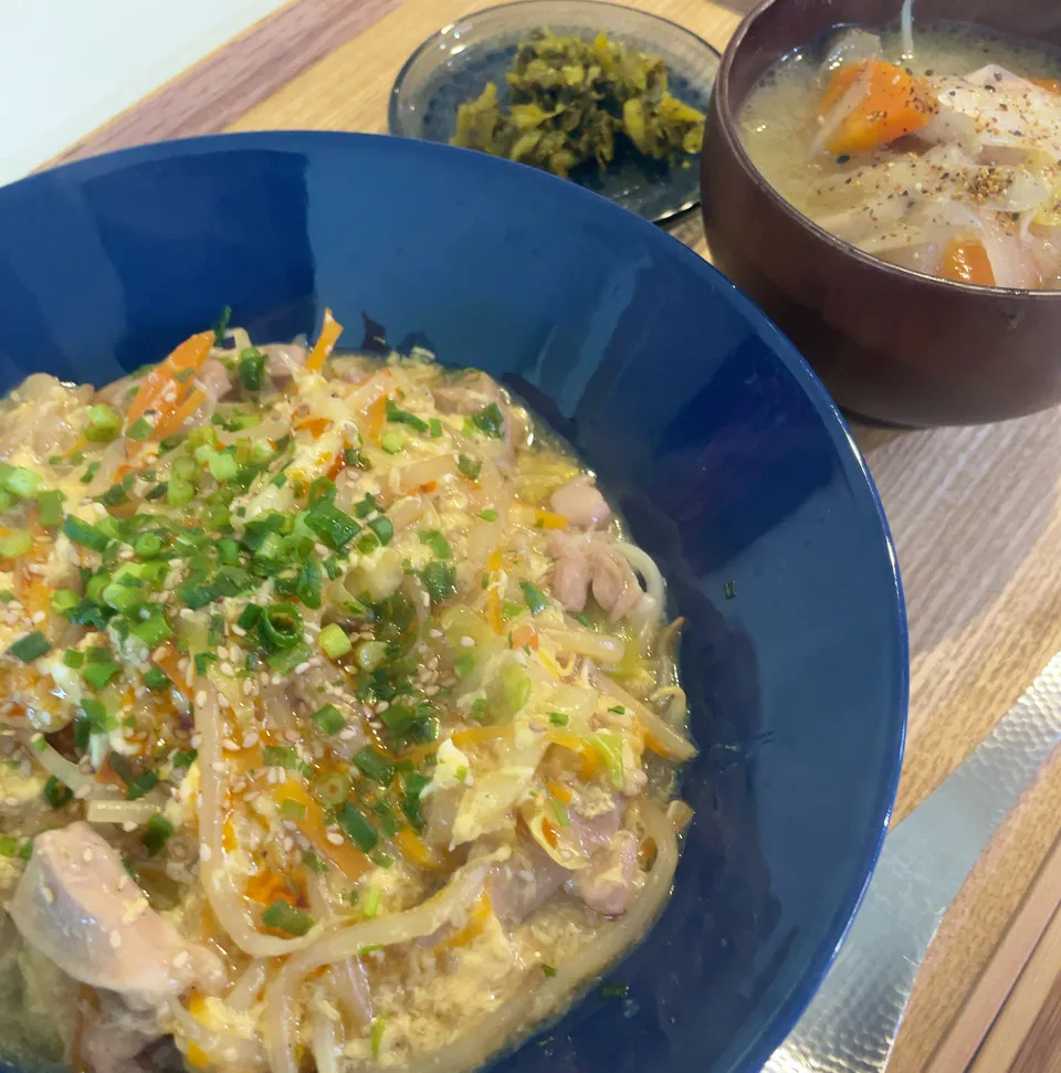 もやし親子餡かけうどん|pontalさん