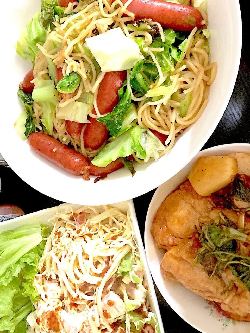 塩焼きそば、コッテリ鶏野菜煮、スパサラ|まみみさん