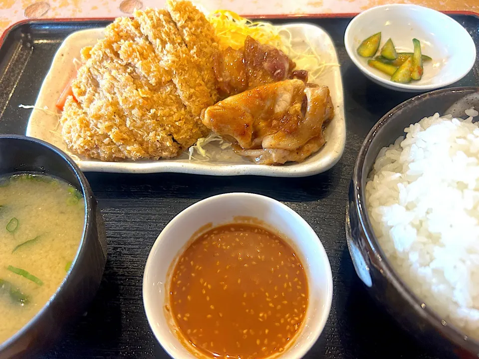 メンチカツ＆生姜焼き定食|ぶりっとさん