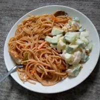 spaghetti with egg salad|merameさん