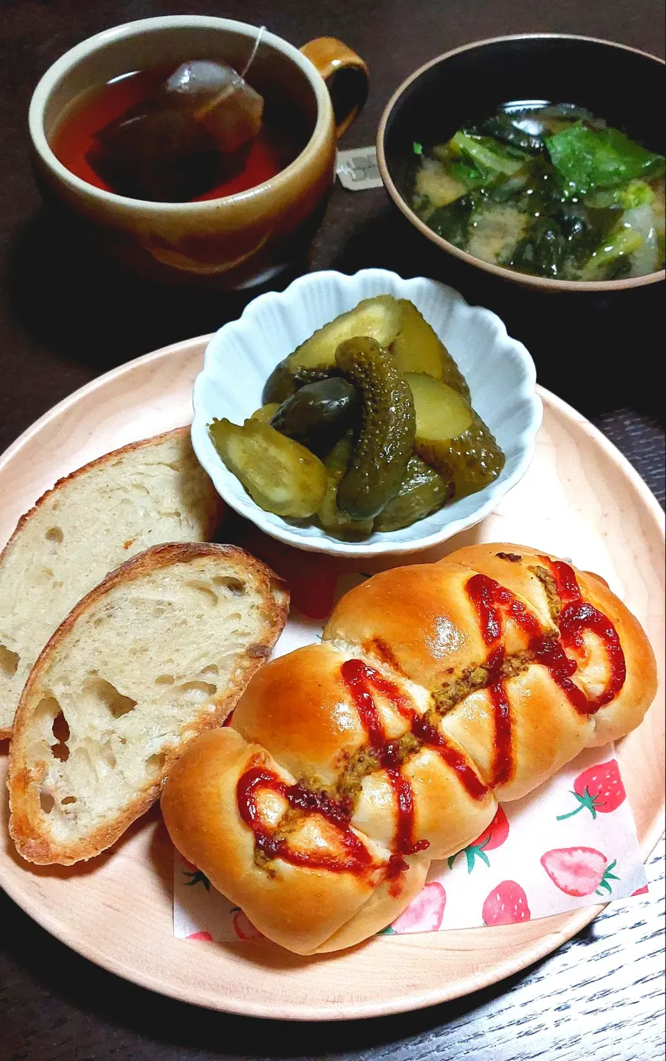 ピクルスがどーしても食べたかった夕食🤣|きつねさん