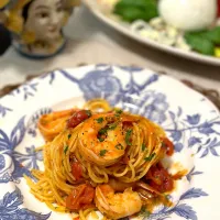 Pasta alla Chitarra con Gamberi|Meyerさん