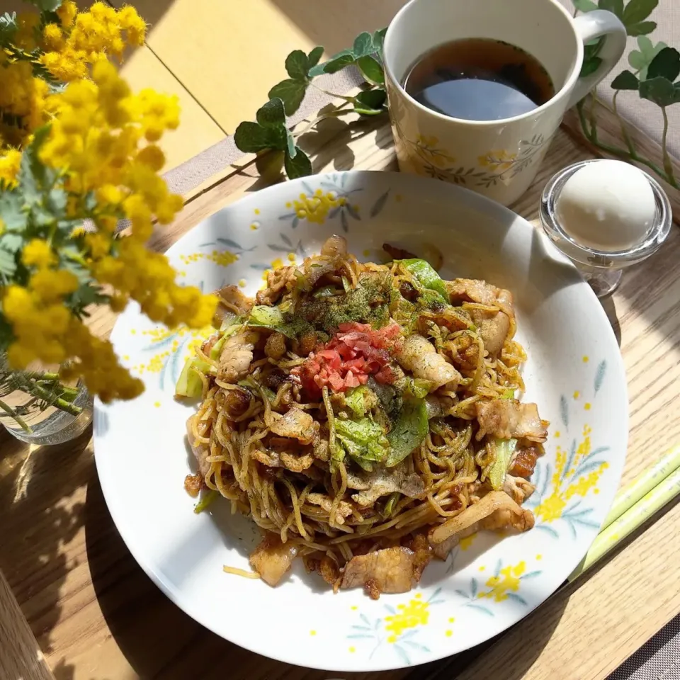 3/8娘のソース焼きそばランチ🌱🌼|Makinsさん