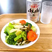 Snapdishの料理写真:オリーブオイル少なめアヒージョ|ごはんとおつまみ🍺さん