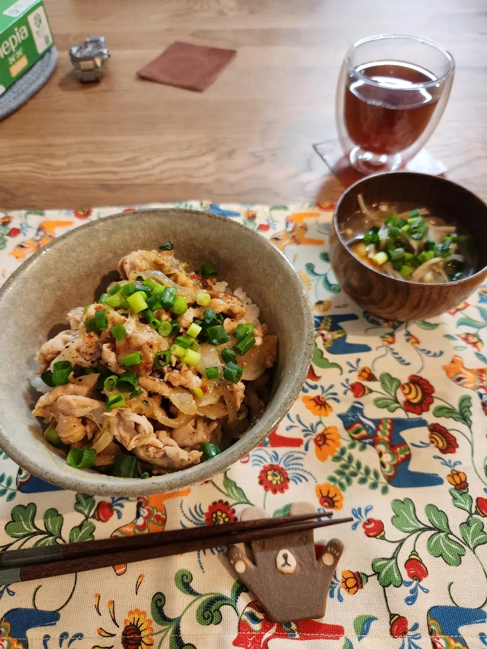 豚丼と豚汁|はるかさん