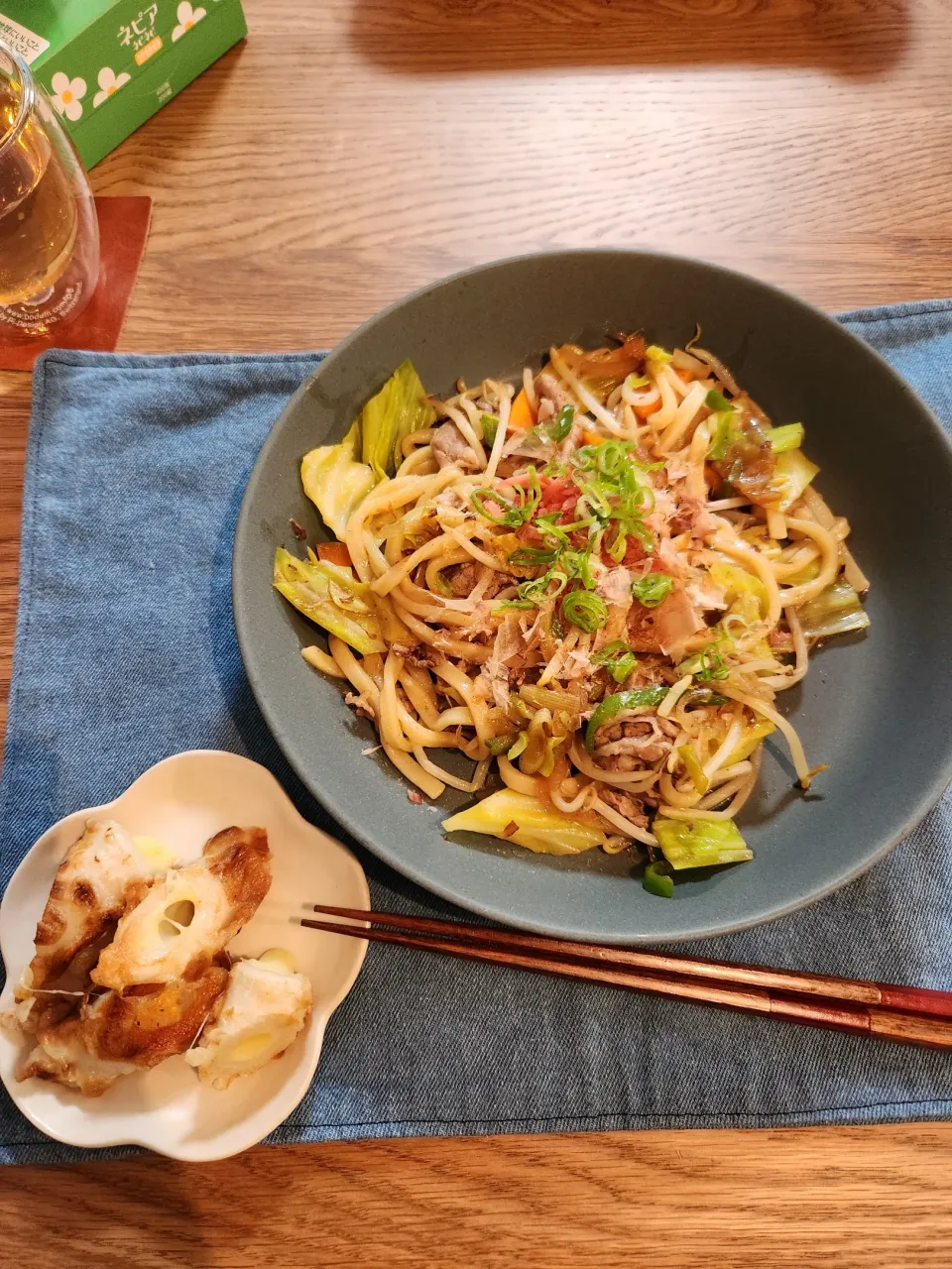 焼きうどんと竹輪チーズ|はるかさん