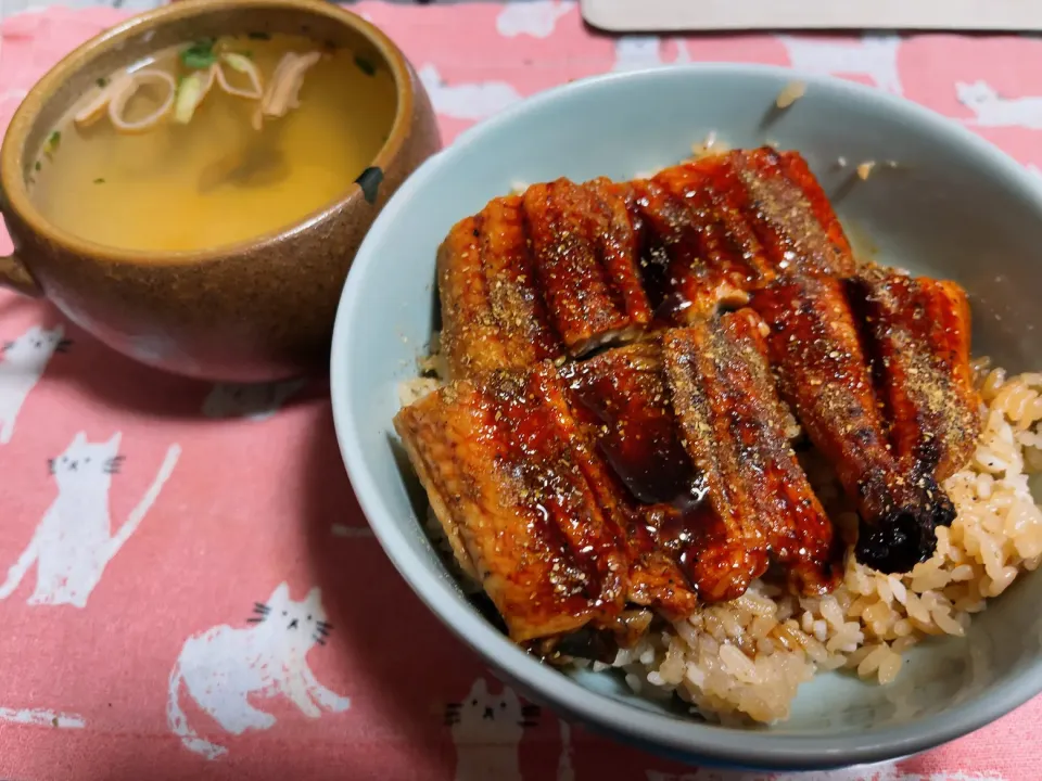 鰻丼と肝すい|さとうよしおさん