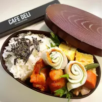 ちくわのクルクル巻き弁当(*´꒳`*)|mocoꕤ*.゜さん