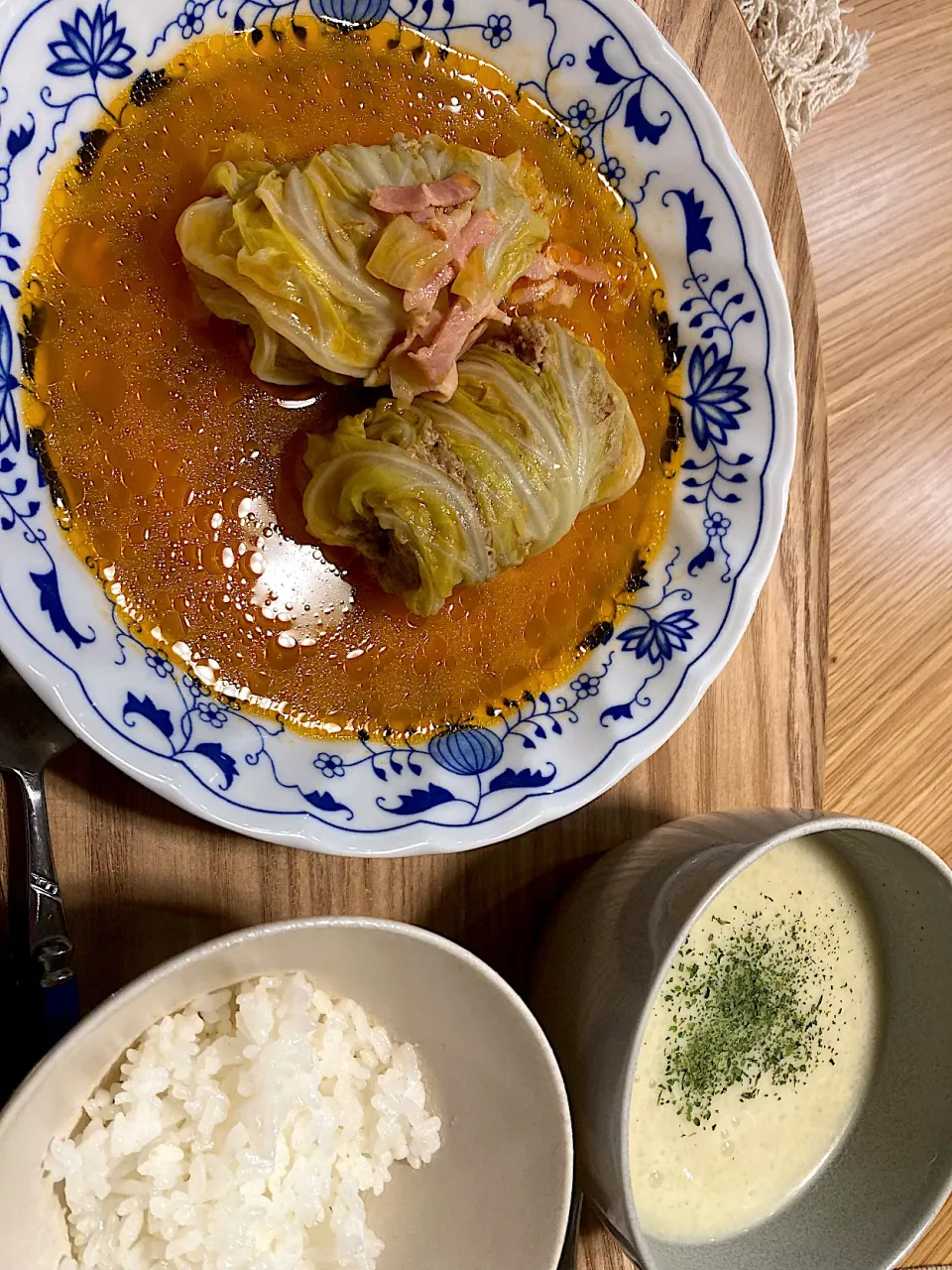 Snapdishの料理写真:ロールキャベツとビシソワーズ|Maさん