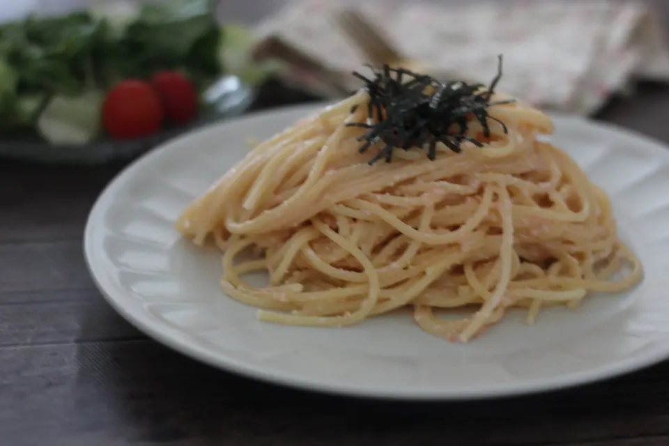 Snapdishの料理写真:たらこクリームスパゲッティ|ちいさなしあわせキッチンさん