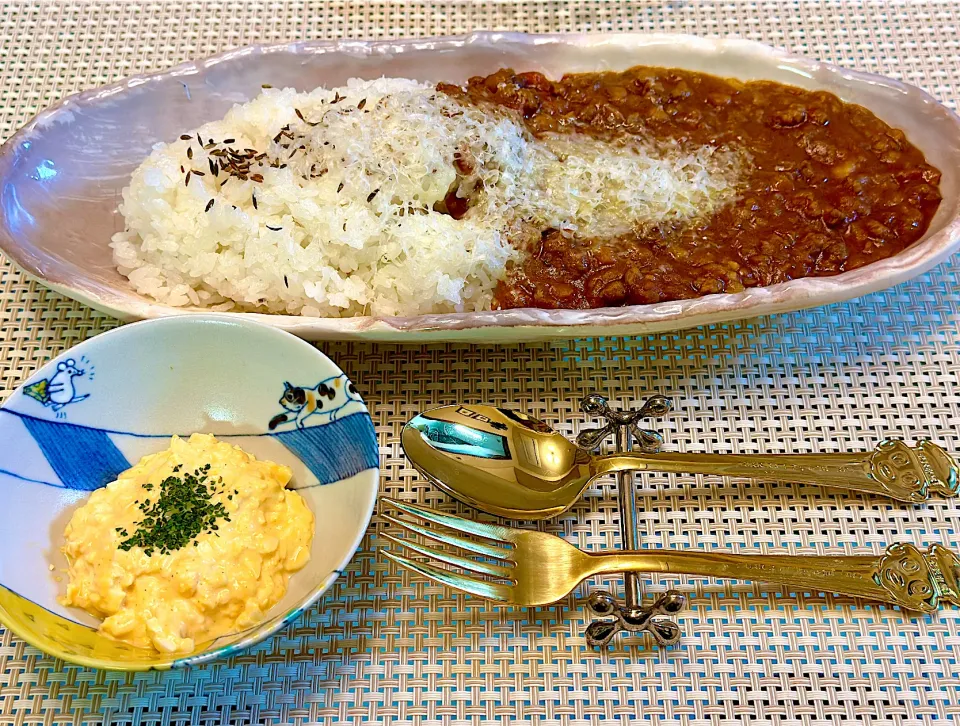 粗挽挽肉とレンズ豆のカレー🍛|にゃあ（芸名）さん