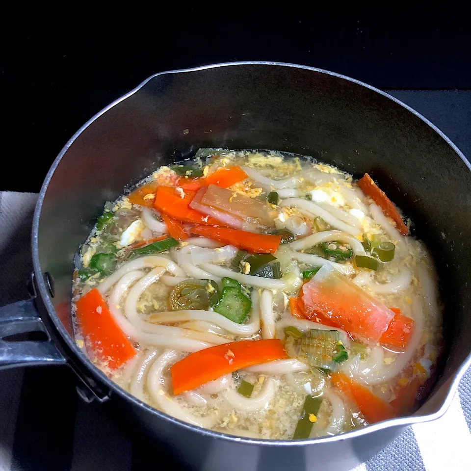 20:32 野菜かき卵うどん♨️|へれ子さん