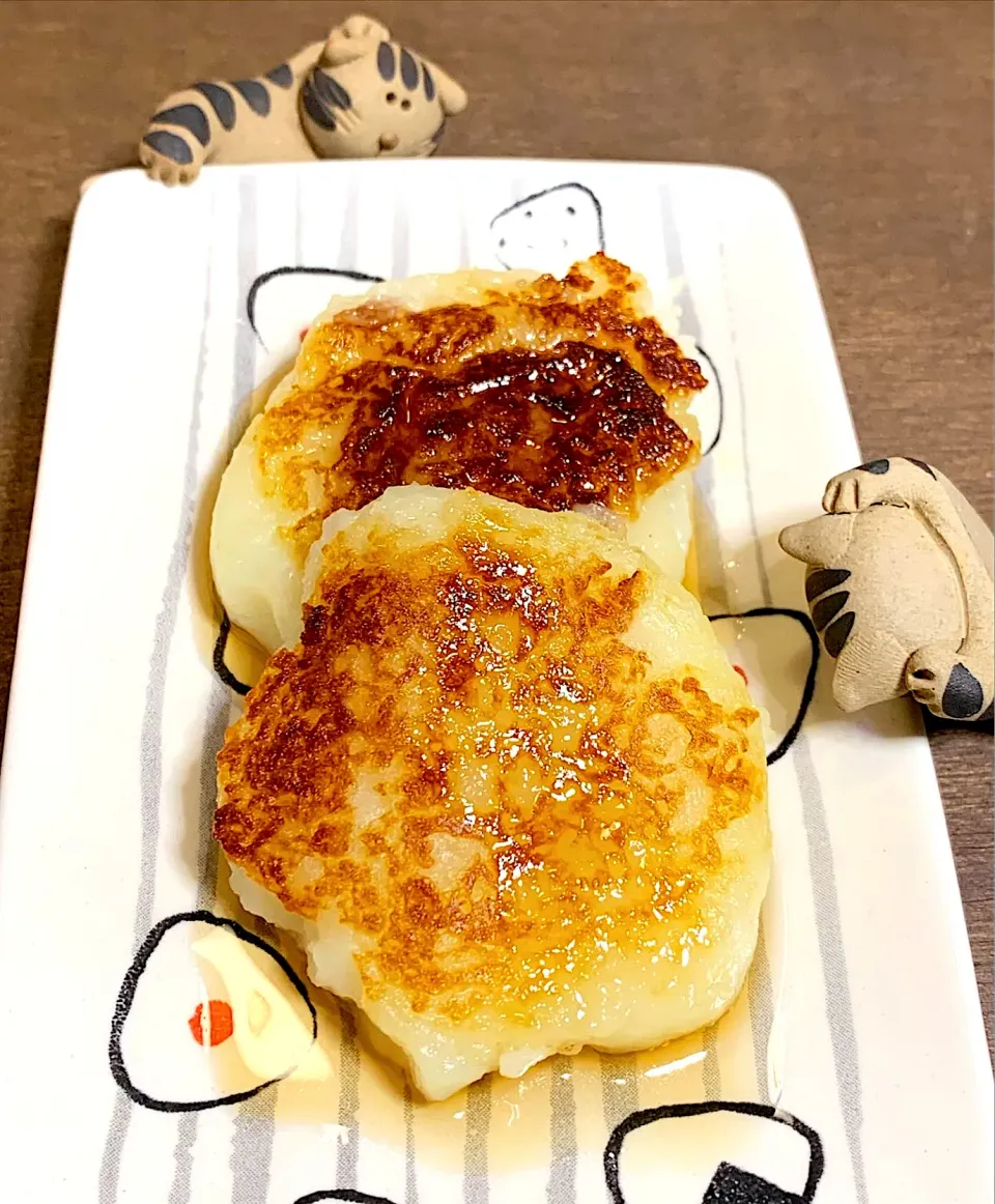 Snapdishの料理写真:じゃがいも餅🥔みたらし団子風|みっこちゃんさん