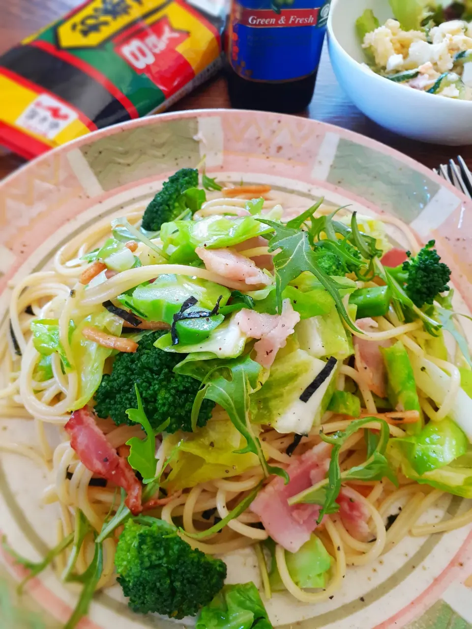 お茶漬けの素で春パスタ🌱🌸🍀|fumfumさん