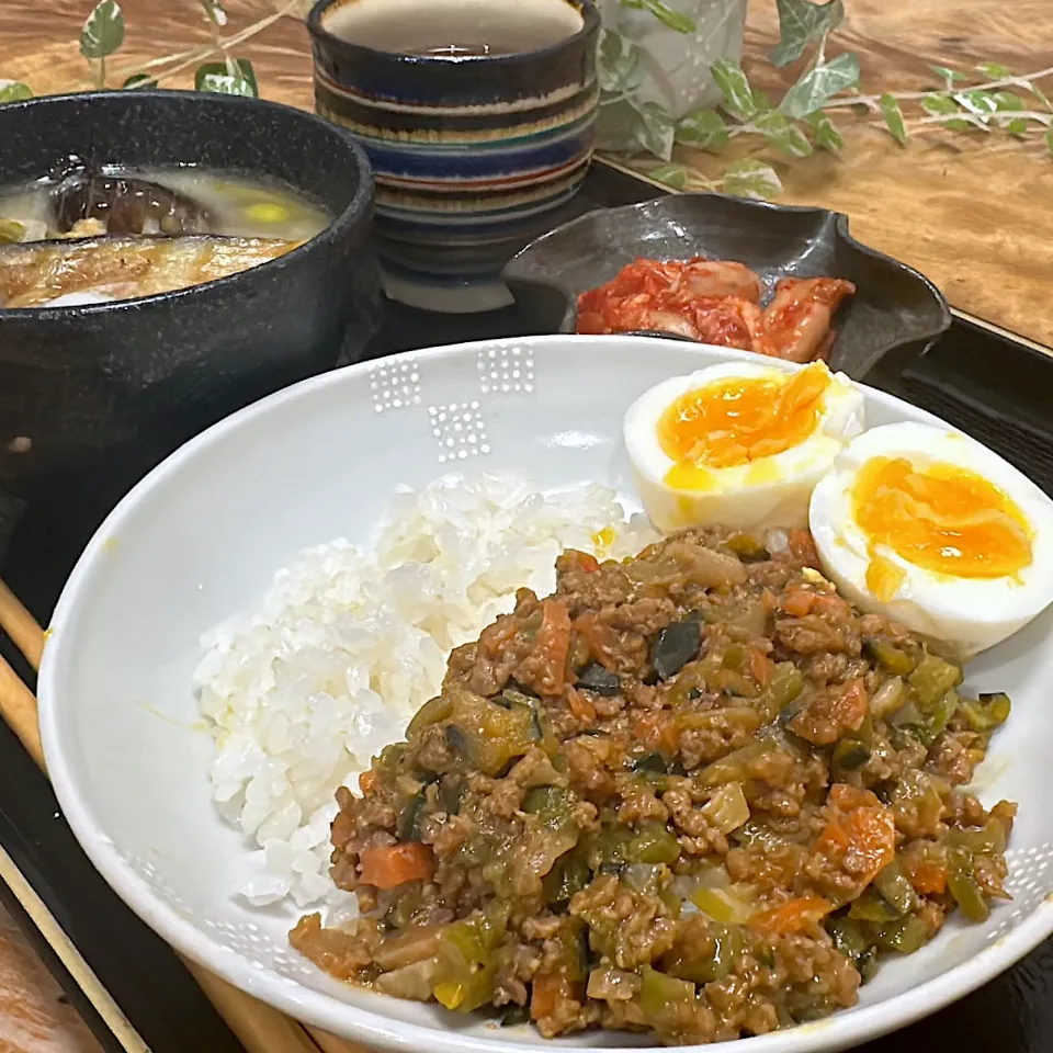 野菜色々豚味噌丼|くまちゃんさん