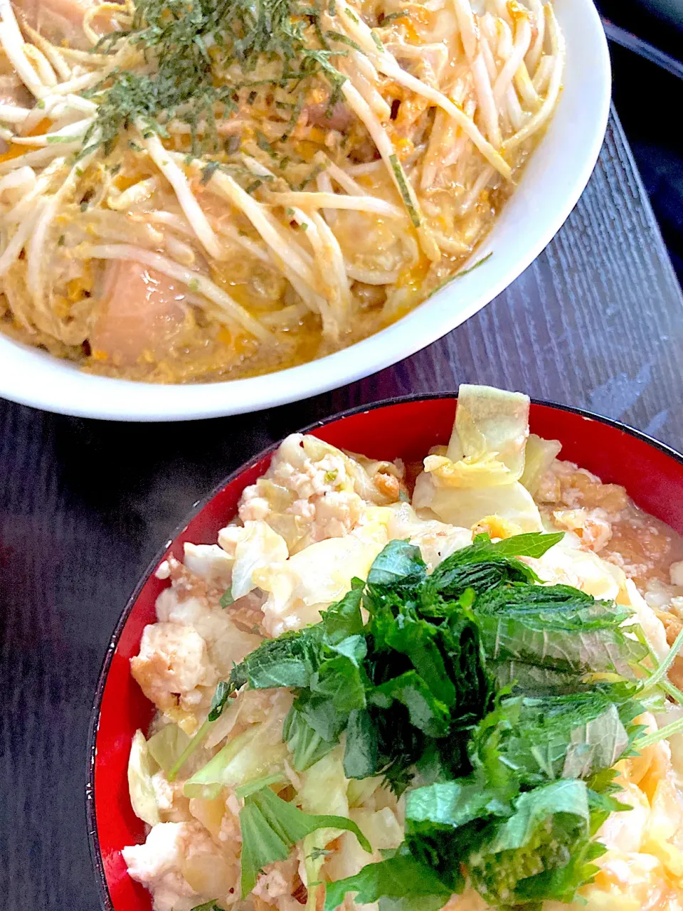 親子丼、明太子キャベツ炒め|まみみさん