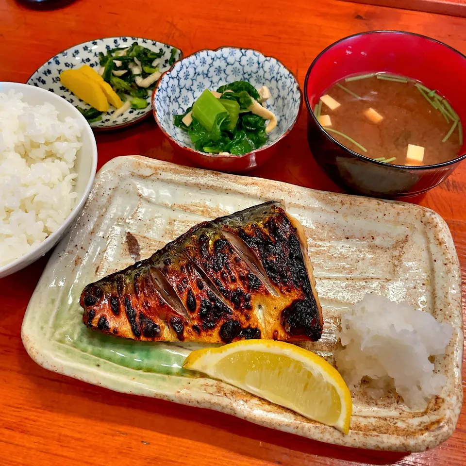 Snapdishの料理写真:さば塩焼定食|T. Wonderさん