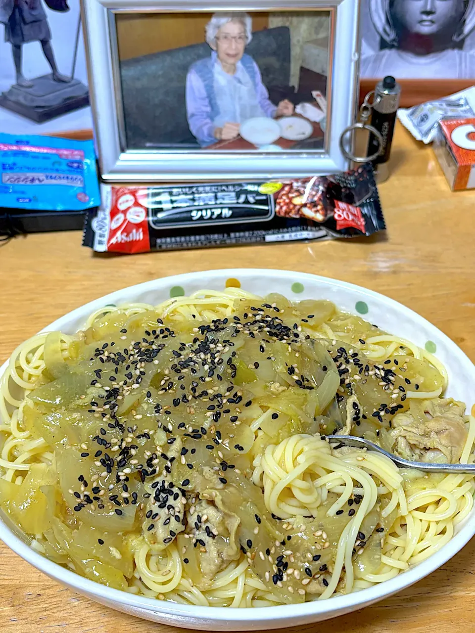 深夜食堂には〜残り物かけスパゲティ🍝|Makokoさん