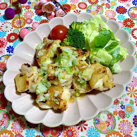 「日清かけて香る純正ごま油」を使ってみたSnapdishの料理・レシピ写真:鶏肉のネギダレがけ✨