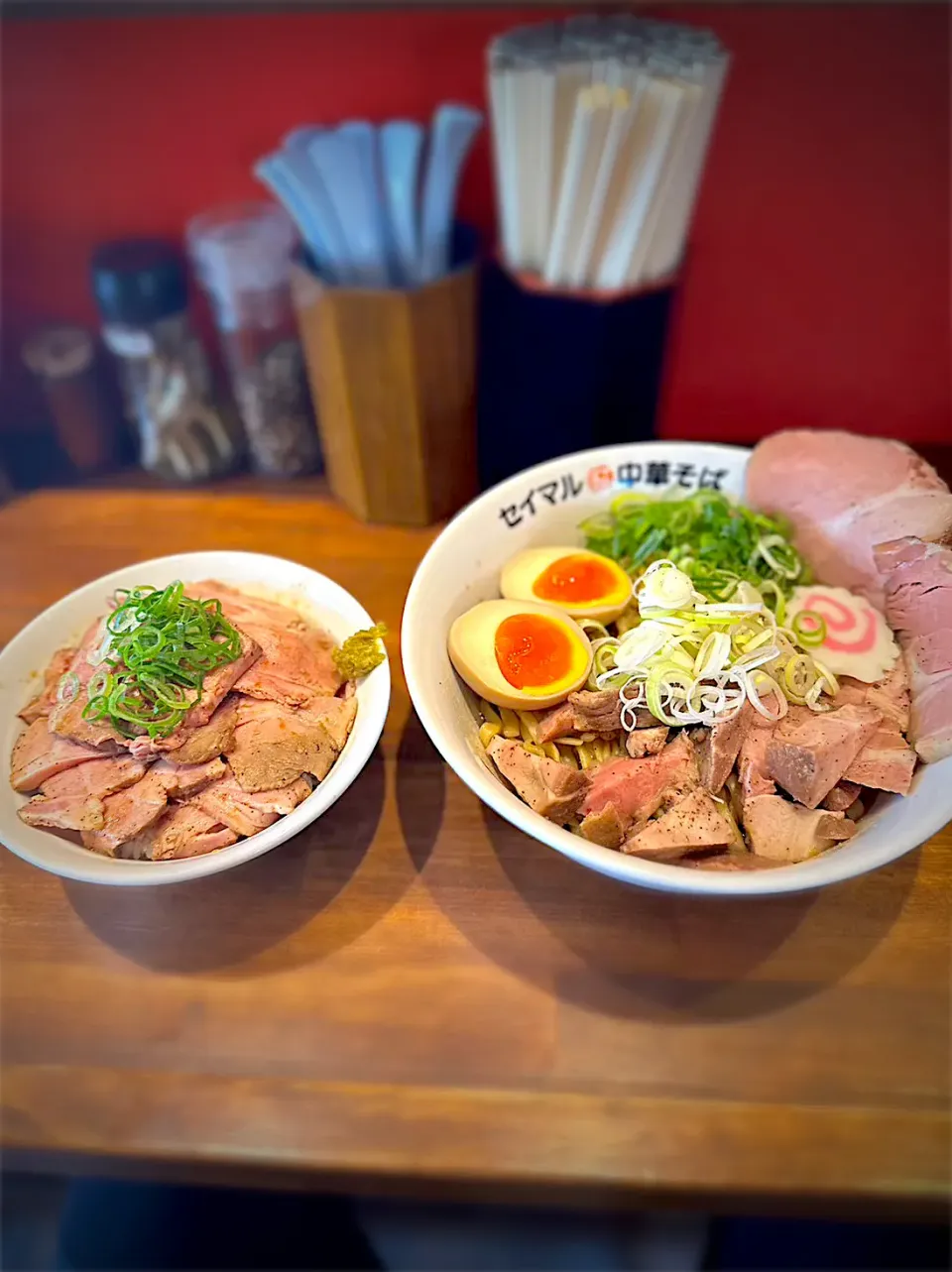 セイマル 特製焼き干し混ぜそば & レアチャーシュー丼|dreamerさん