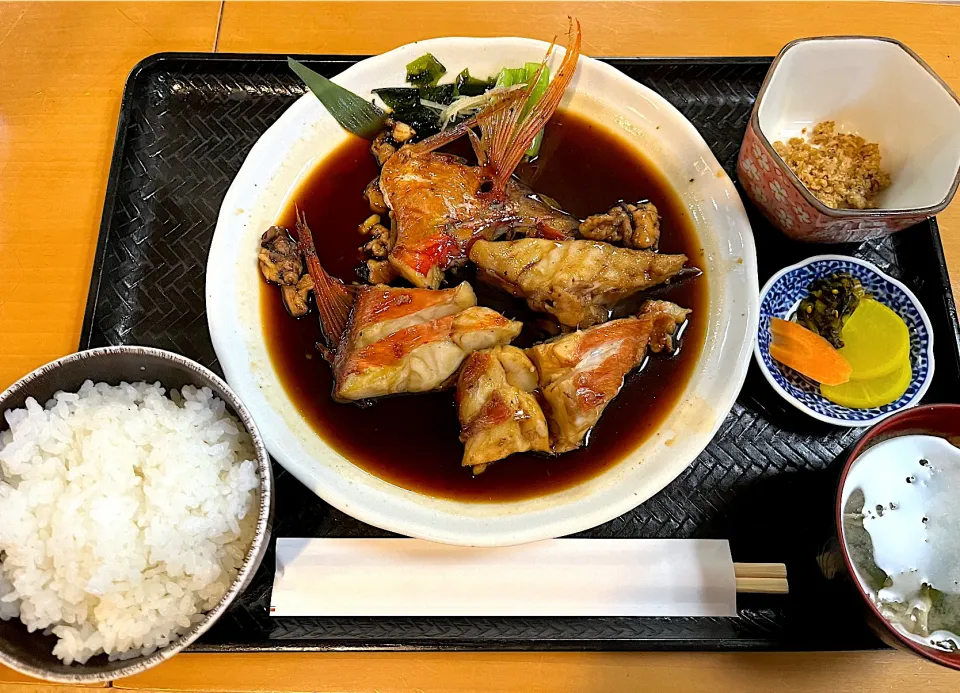 金目鯛の煮付け定食|じょんさん