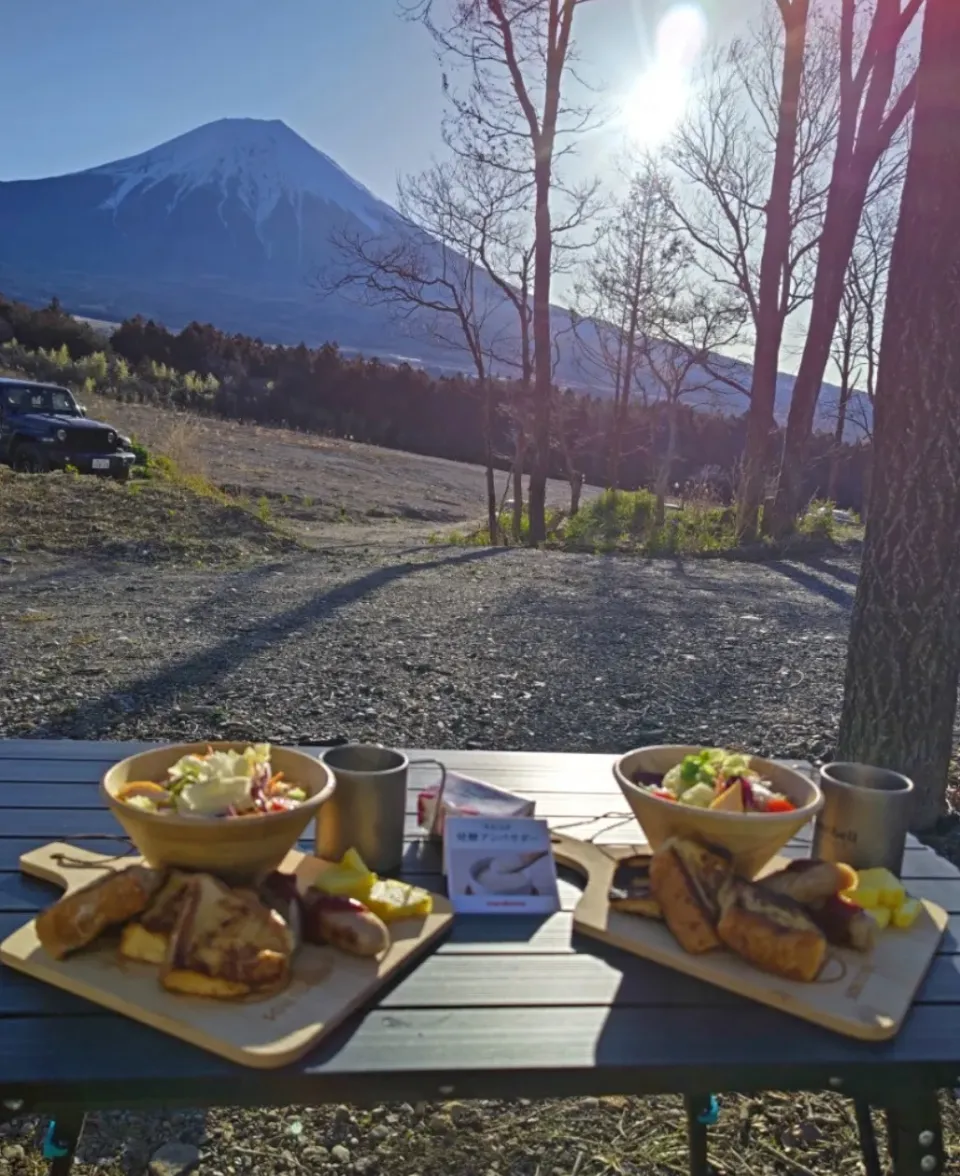 『キャンプ朝ご飯　甘酒フレンチトースト』|seri-chanさん